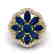 4 CTW Sapphire & VS/SI Diamond Cluster Designer Halo - 2