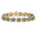 16.08 CTW Peridot & Diamond Halo Bracelet 10K Rose Gold
