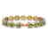 16.08 CTW Peridot & Diamond Halo Bracelet 10K Rose Gold - 2