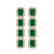 12.33 CTW Emerald & Diamond Halo Earrings 10K Rose Gold