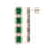 12.33 CTW Emerald & Diamond Halo Earrings 10K Rose Gold - 2