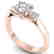 1.5 CTW Certified VS/SI Diamond Solitaire 3 Stone Ring - 2