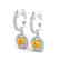 1.75 CTW Citrine & Micro Pave Halo VS/SI Diamond