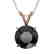 1.50 CTW Fancy Black VS Diamond Solitaire Necklace 10K