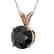 1.50 CTW Fancy Black VS Diamond Solitaire Necklace 10K - 2