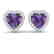 2 CTW Amethyst & Micro Pave VS/SI Diamond Earrings