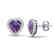 2 CTW Amethyst & Micro Pave VS/SI Diamond Earrings - 2