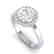 1.75 CTW Halo VS/SI Diamond Micro Pave Ring 18K White - 2