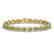 10.67 CTW Peridot & Diamond Halo Bracelet 10K Yellow