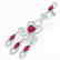 11 CTW Ruby & Micro Pave VS/SI Diamond Earrings 14K