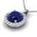 2 CTW Sapphire & Halo VS/SI Diamond Micro Pave Necklace