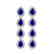10.2 CTW Sapphire & Diamond Halo Earrings 10K White