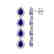 10.2 CTW Sapphire & Diamond Halo Earrings 10K White - 2