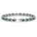 11.58 CTW Emerald & Diamond Halo Bracelet 10K White - 2