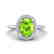 1.75 CTW Peridot & Micro VS/SI Diamond Ring Solitaire