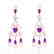 11 CTW Amethyst & Micro Pave VS/SI Diamond Earrings 14K - 2