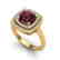 2.27 CTW Garnet & Micro VS/SI Diamond Pave Halo Ring - 2