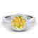 2 CTW Citrine & Halo VS/SI Diamond Micro Pave Ring 18K
