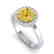 2 CTW Citrine & Halo VS/SI Diamond Micro Pave Ring 18K - 2