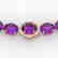 175 CTW Amethyst & VS/SI Diamond Halo Micro Eternity