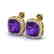 12 CTW Amethyst & Micro Pave Halo VS/SI Diamond
