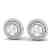 2 CTW Micro Pave VS/SI Diamond Stud Earrings Halo 18K