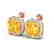 12 CTW Citrine & Micro Pave Halo VS/SI Diamond Earrings