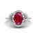 2 CTW Ruby & Micro Pave VS/SI Diamond Ring 10K White