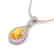 2.25 CTW Citrine & Micro Pave VS/SI Diamond Necklace