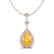 2.25 CTW Citrine & Micro Pave VS/SI Diamond Necklace - 2