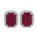 10.40 CTW Ruby And Micro Pave VS/SI Diamond Halo