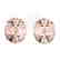 18 CTW Morganite Designer Solitaire Stud Earrings 14K