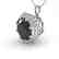 1.50 CTW Black Diamond Solitaire Necklace 14K White