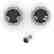 2.0 CTW Black Diamond Stud Solitaire Earrings 14K White - 2
