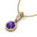 2 CTW Amethyst & Micro Pave VS/SI Diamond Necklace