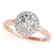 1.43 CTW Certified VS/SI Diamond Solitaire Halo Ring