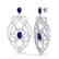 7 CTW Sapphire & Micro VS/SI Diamond Heart Earrings - 2