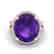 10 CTW Amethyst & Micro Pave VS/SI Diamond Halo Ring