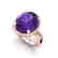 10 CTW Amethyst & Micro Pave VS/SI Diamond Halo Ring - 2