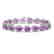 16.76 CTW Amethyst & Diamond Halo Bracelet 10K White