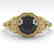 1.50 CTW Black Certified Diamond Ring Art Deco 14K