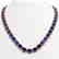 58.59 CTW Sapphire & Diamond Halo Necklace 10K Rose
