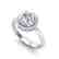 2 CTW Micro Pave VS/SI Diamond Ring Designer Halo 18K - 2
