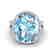 12 CTW Sky Blue Topaz & Micro Pave VS/SI Diamond Halo