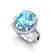 12 CTW Sky Blue Topaz & Micro Pave VS/SI Diamond Halo - 2