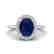 2 CTW Sapphire & Micro Pave VS/SI Diamond Ring Halo 18K