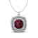 2.27 CTW Garnet & Micro Pave VS/SI Diamond Halo
