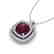 2.27 CTW Garnet & Micro Pave VS/SI Diamond Halo - 2