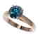 2.04 CTW Certified Intense Blue SI Diamond Solitaire