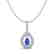 1.15 CTW Tanzanite & Micro Pave VS/SI Diamond Necklace - 2